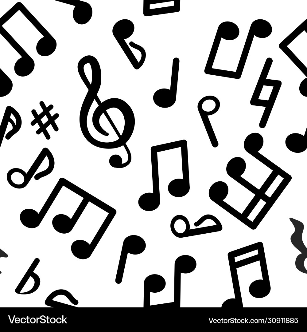 Abstract music seamless pattern notes Abstract music seamless pattern notes vector image