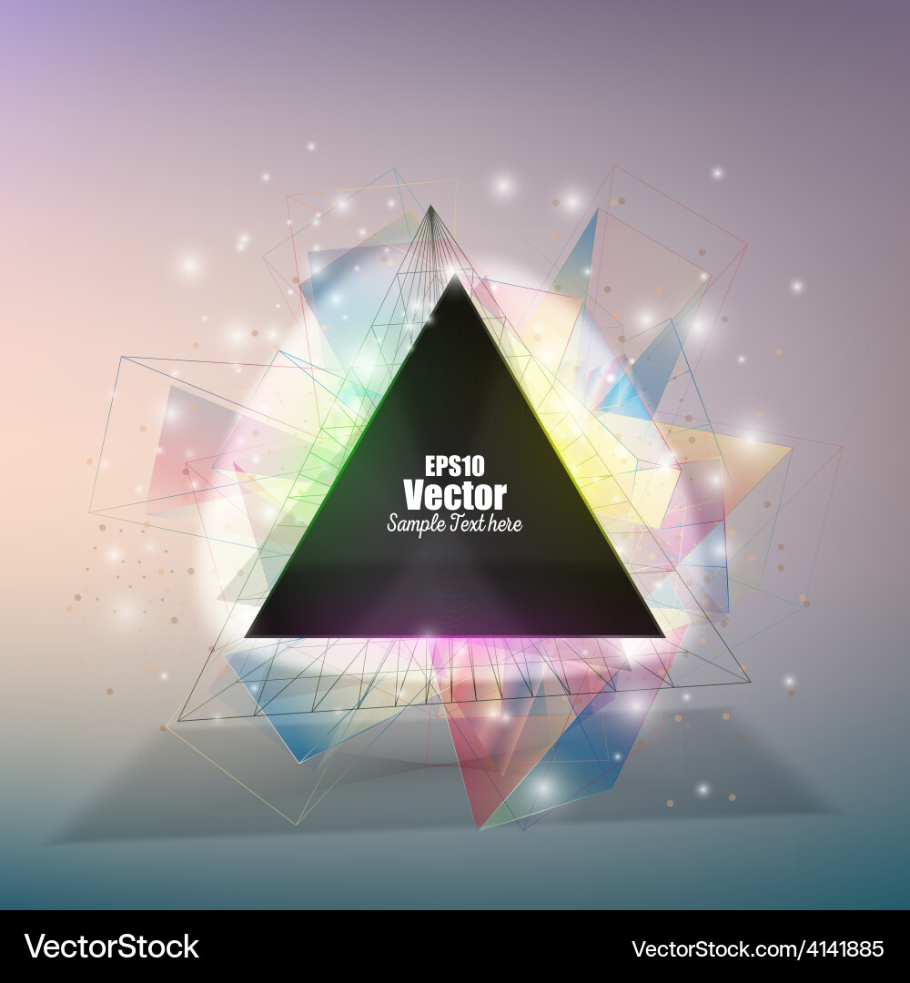 Abstract triangle banner with place for text vector image
