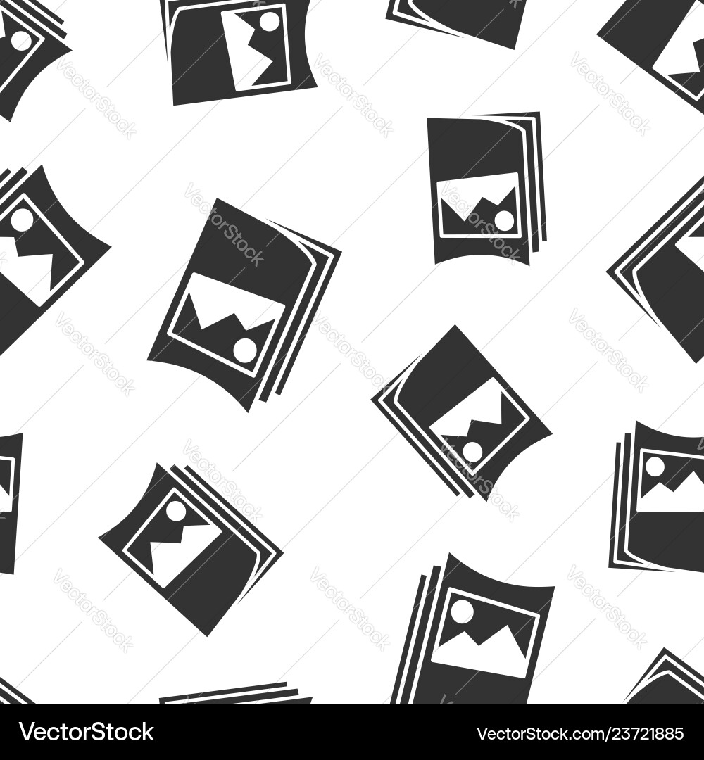 Flyer leaflet icon seamless pattern background Vector Image