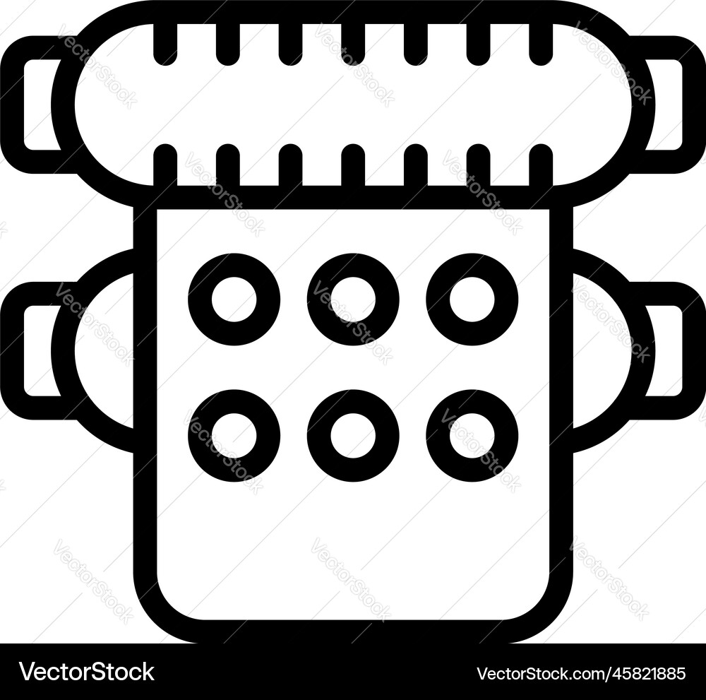 Format offset icon outline data office Format offset icon outline data office vector image