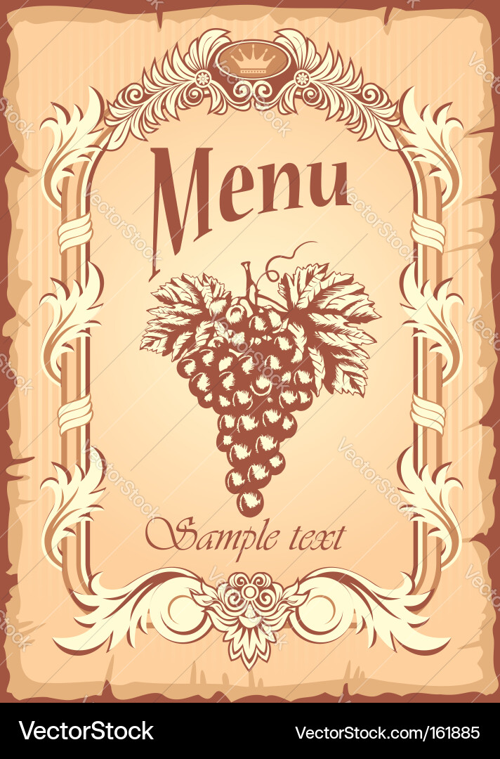 Grape label Vector Image