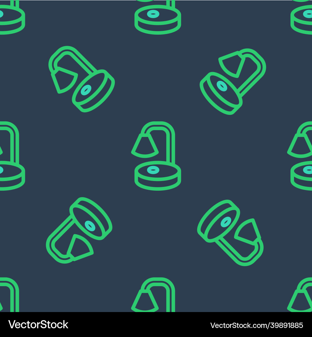 Line table lamp icon isolated seamless pattern vector image