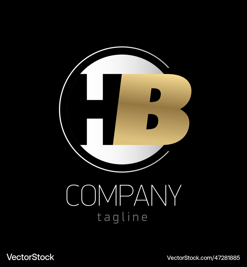 Logo Emblem Monogramm nb gold und schwarz Buchstaben Logo Emblem Monogramm nb gold und schwarz Buchstaben vektorbild