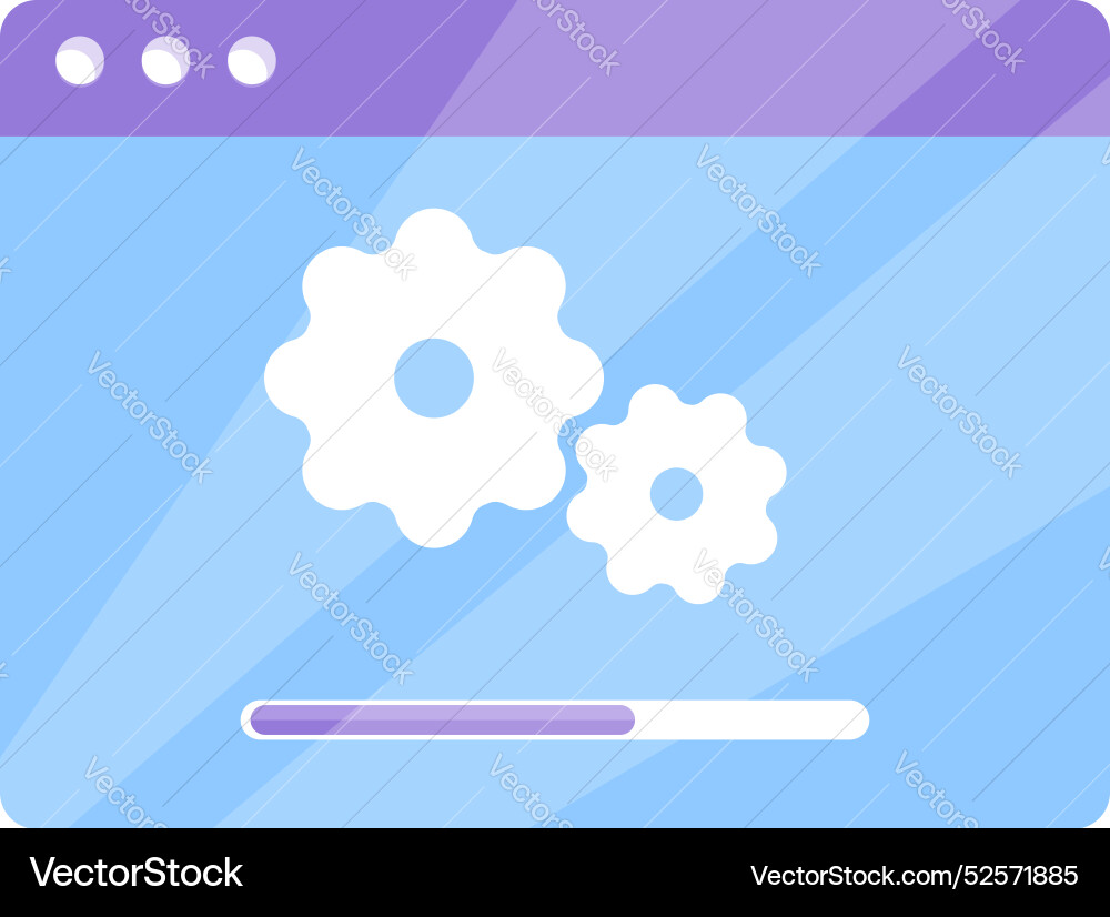 Software update installing with progress bar Software update installing with progress bar vector image