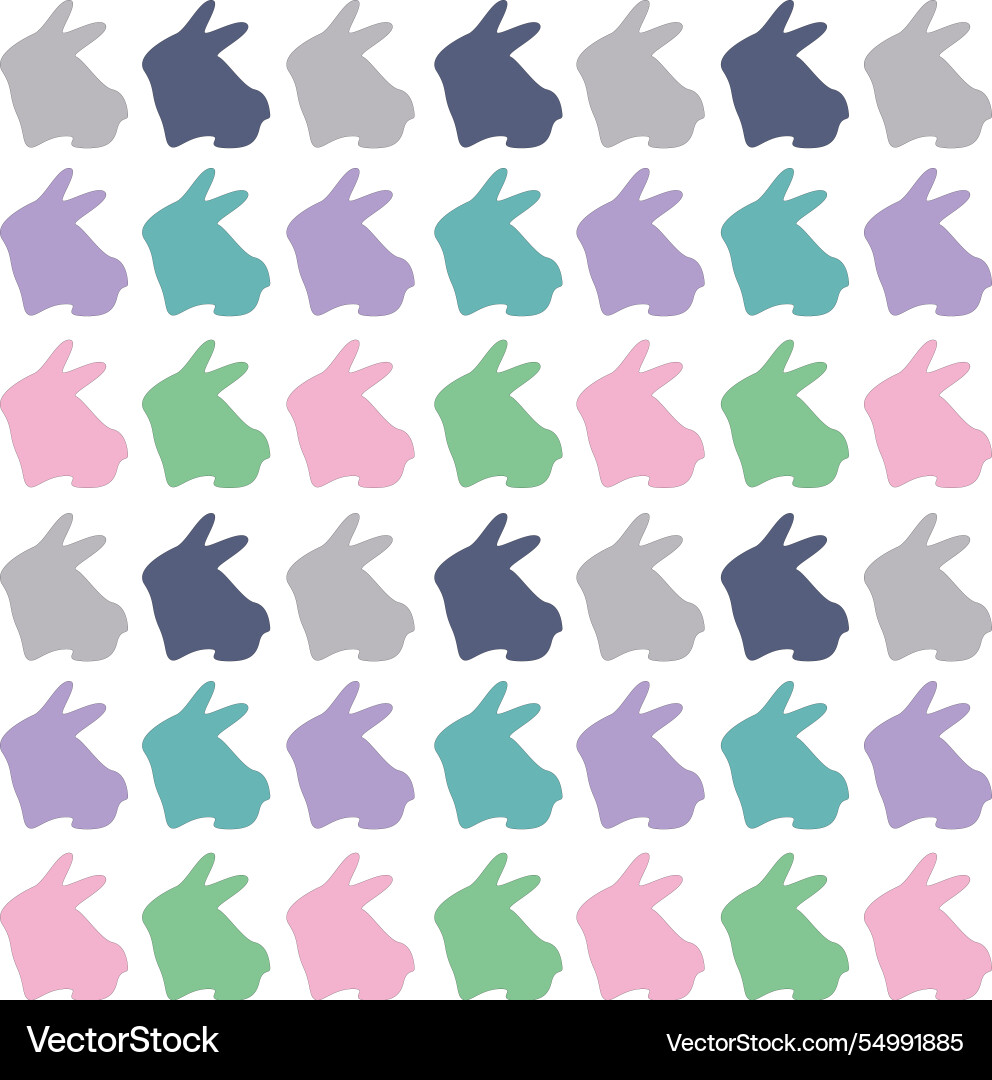 Spring bunnies design pattern texture Vector Image