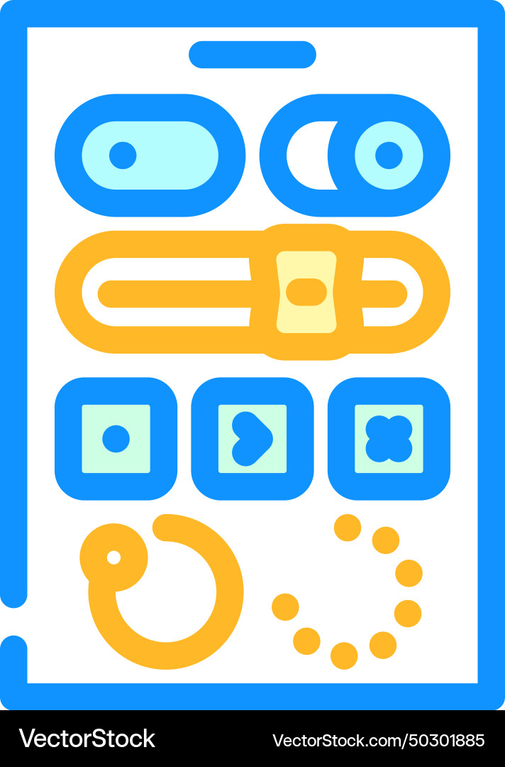 Ui kit ux design color icon Ui kit ux design color icon vector image
