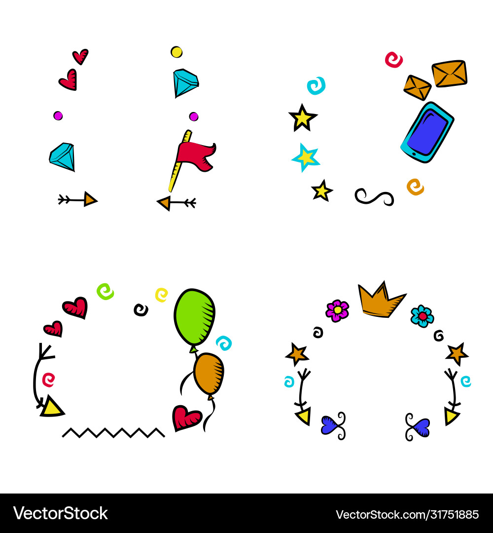 Vlog and blog elements for design Vector Image