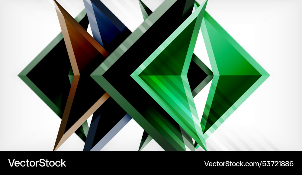 Abstract background color triangles and arrows Vector Image