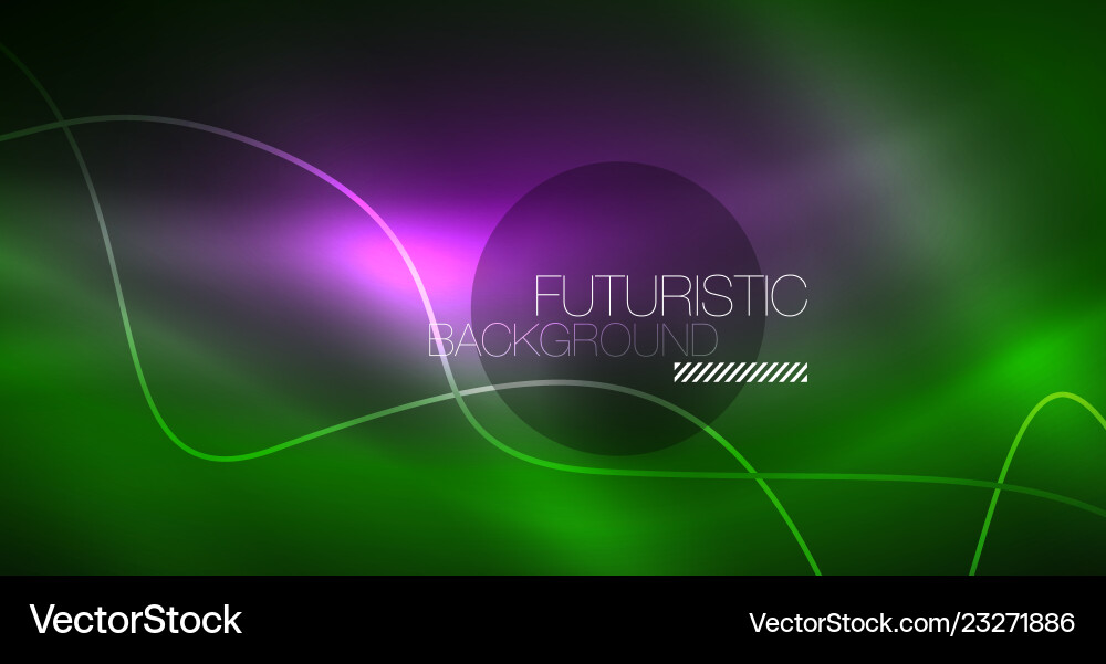 Abstract shiny glowinng color wave design element Vector Image