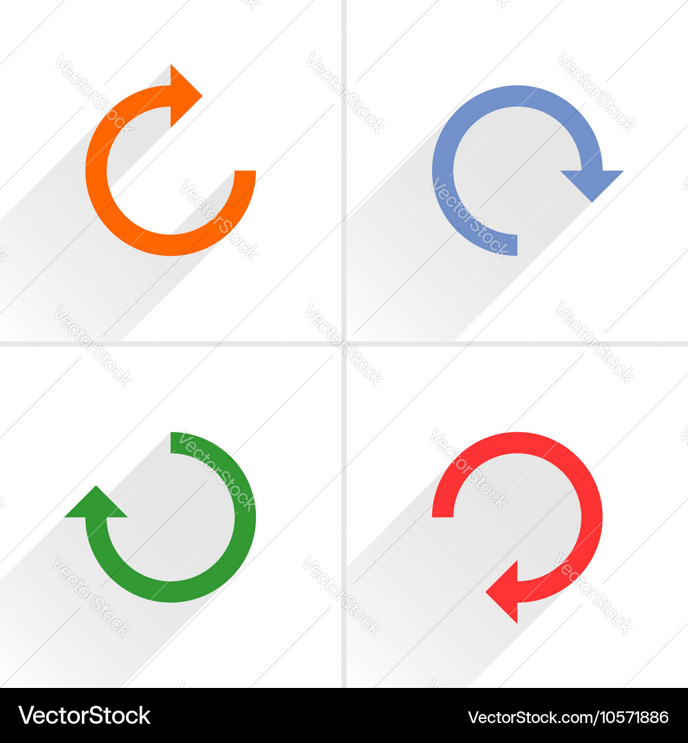 Arrow icon refresh rotation repeat reload sign vector image