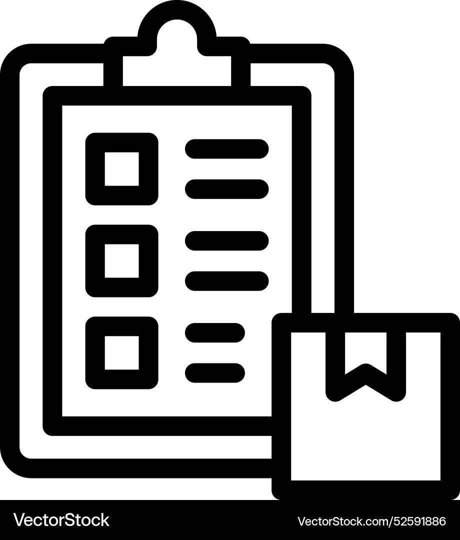 Clipboard icon thin linear style design isolated Clipboard icon thin linear style design isolated vector image