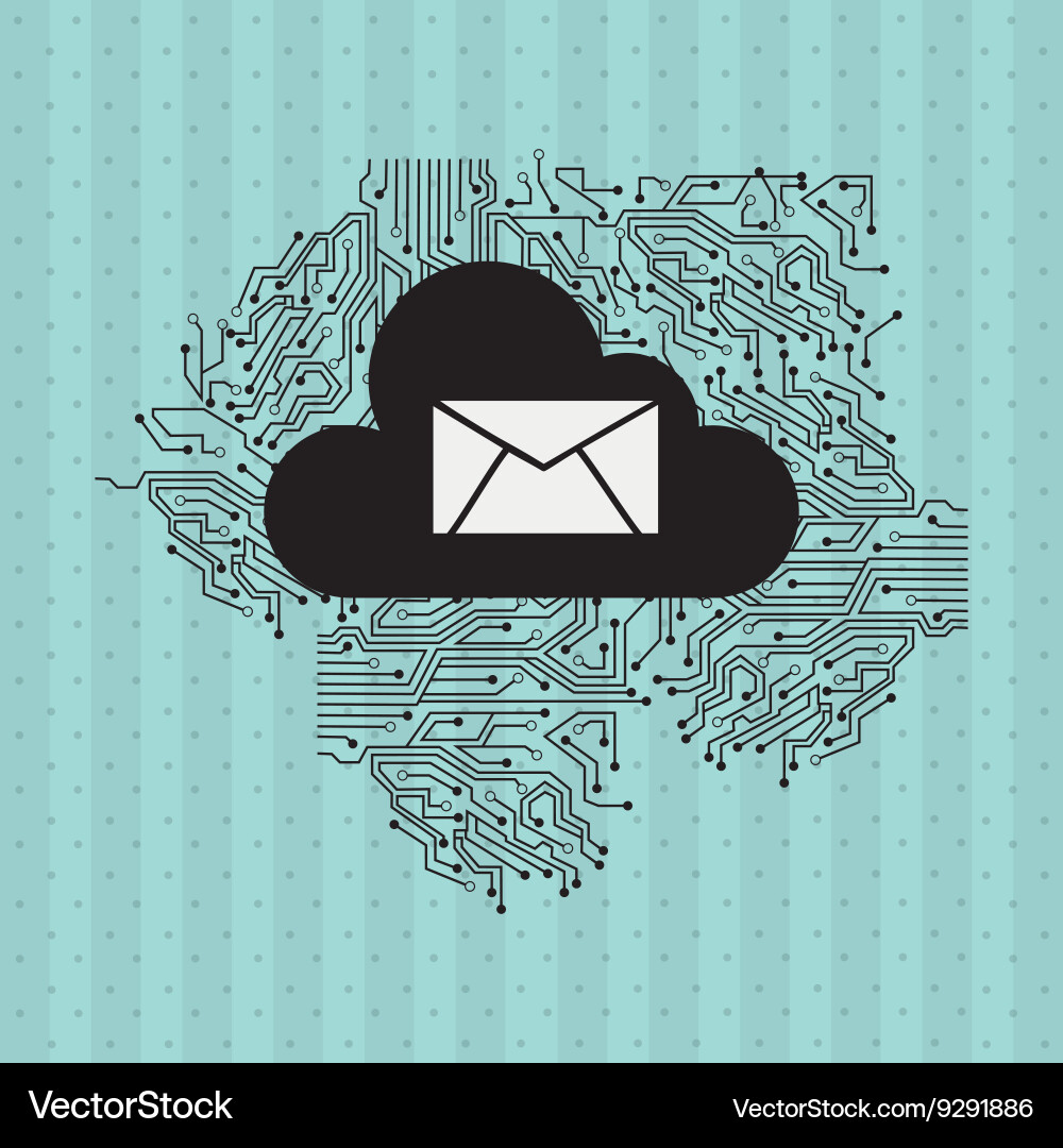 Cloud computing design vector image