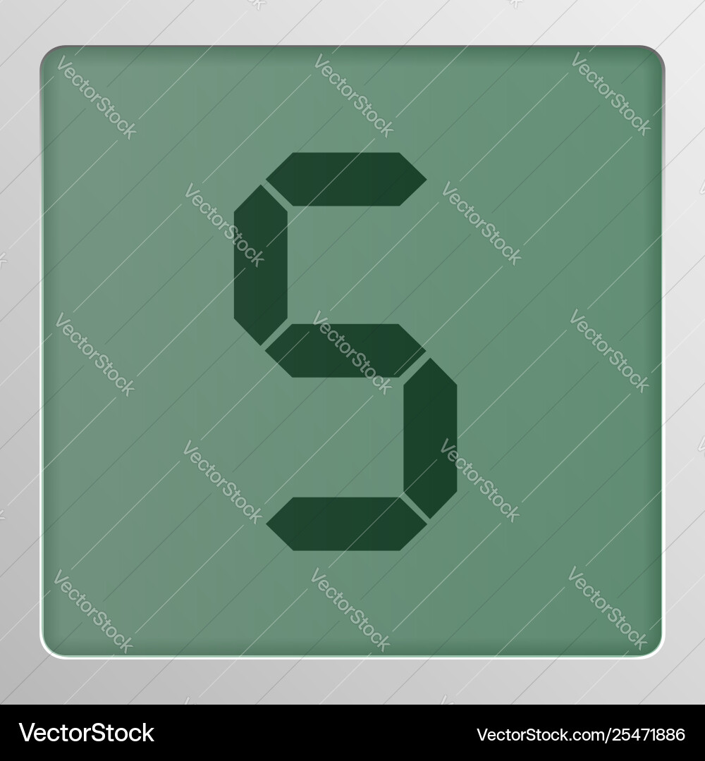 Digital character set typeface on a screen Digital character set typeface on a screen vector image
