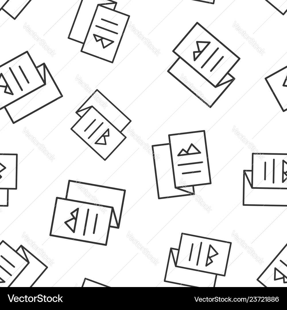 Flyer leaflet icon seamless pattern background Flyer leaflet icon seamless pattern background vector image