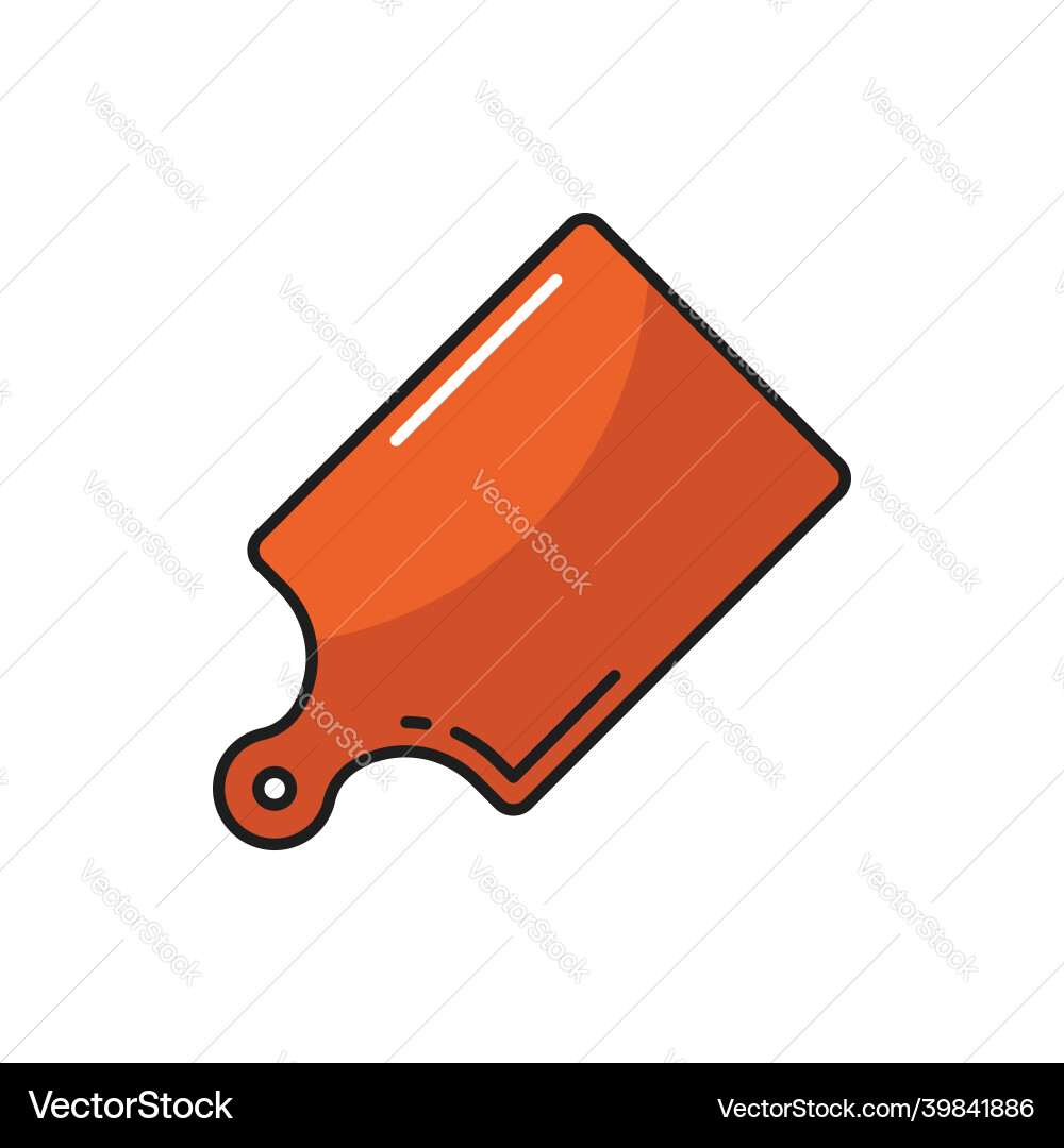 Hardboard to cut chop food isolated board icon Hardboard to cut chop food isolated board icon vector image