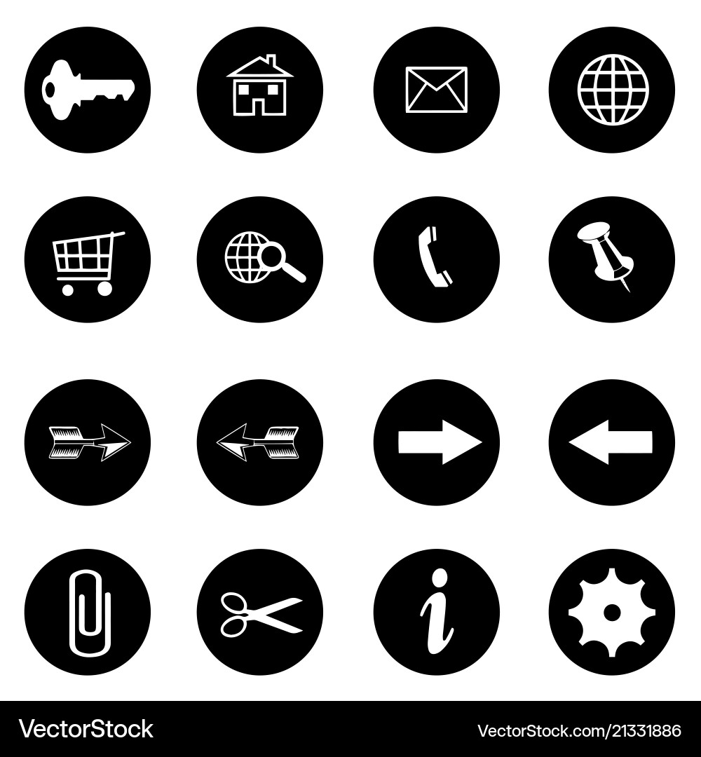 Internet icons set - website buttons vector image