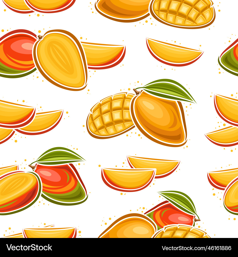Mango seamless pattern Vector Image