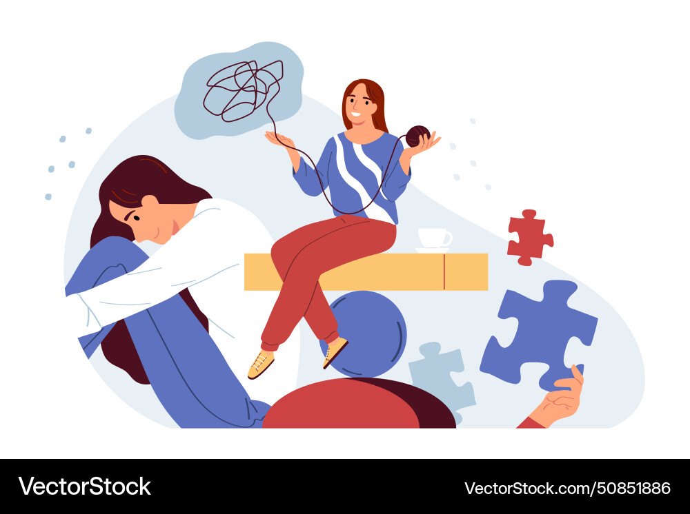 Mental health flat Royalty Free Vector Image - VectorStock