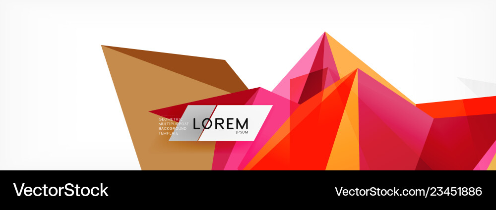 Mosaic triangular low poly style abstract Mosaic triangular low poly style abstract Vector Image