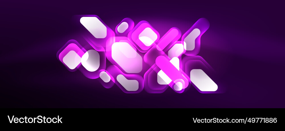 Neon lines squares and round shapes abstract Neon lines squares and round shapes abstract vector image