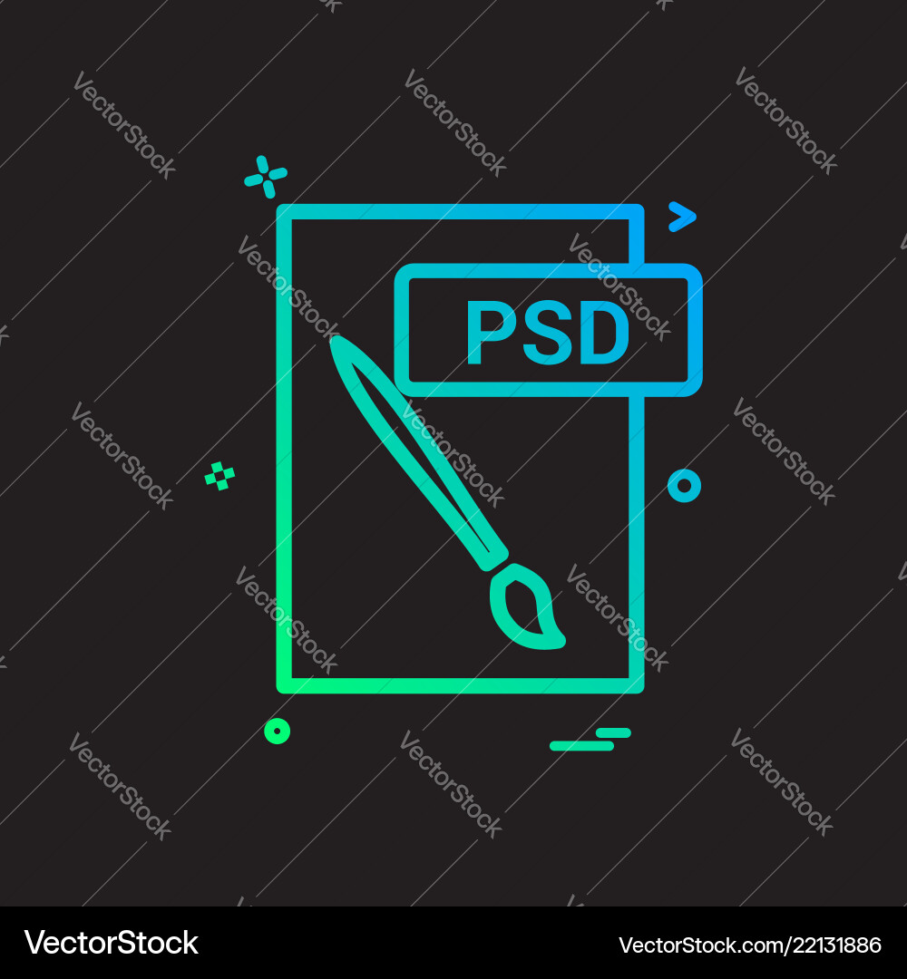 Psd file format icon design Psd file format icon design vector image