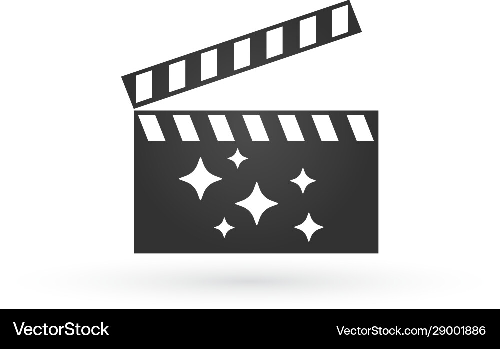 Realistic open movie clapperboard or clapper Vector Image