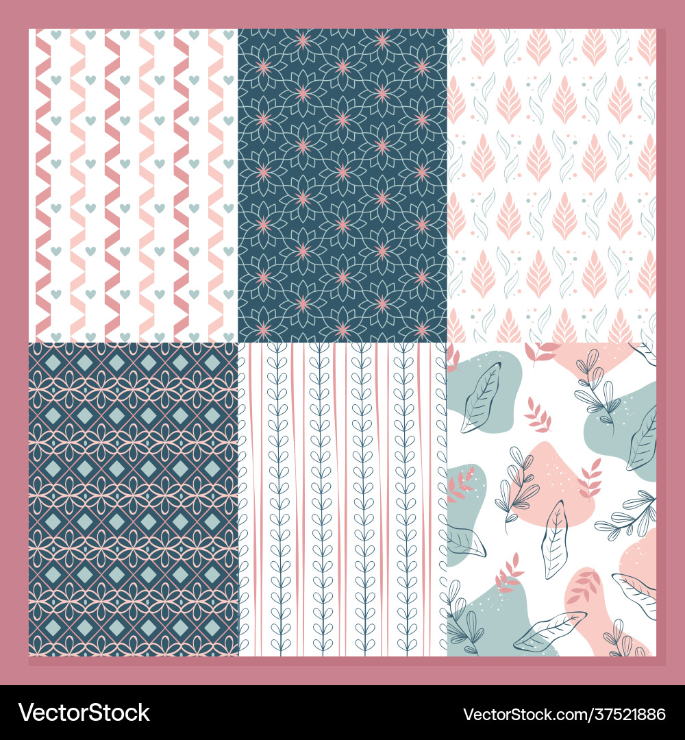 Seamless pattern set Vector Image