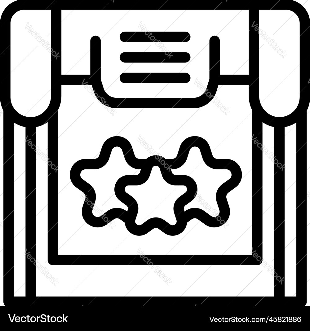Star plotter icon outline printer format Star plotter icon outline printer format vector image