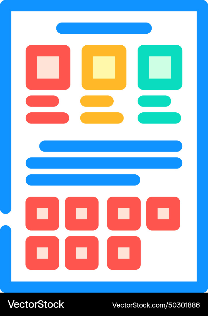 Style guide ux ui design color icon Style guide ux ui design color icon vector image