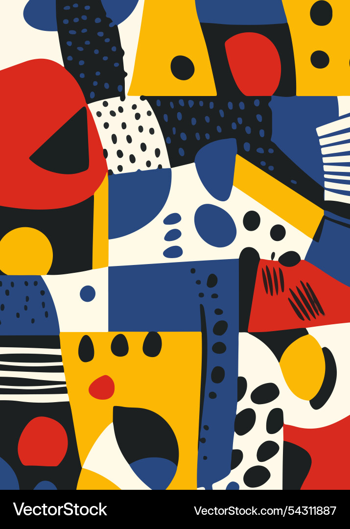 Abstract colorful shapes pattern Vector Image
