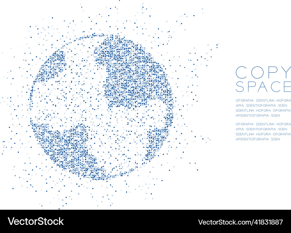 Abstract geometric circle dot molecule particle Vector Image