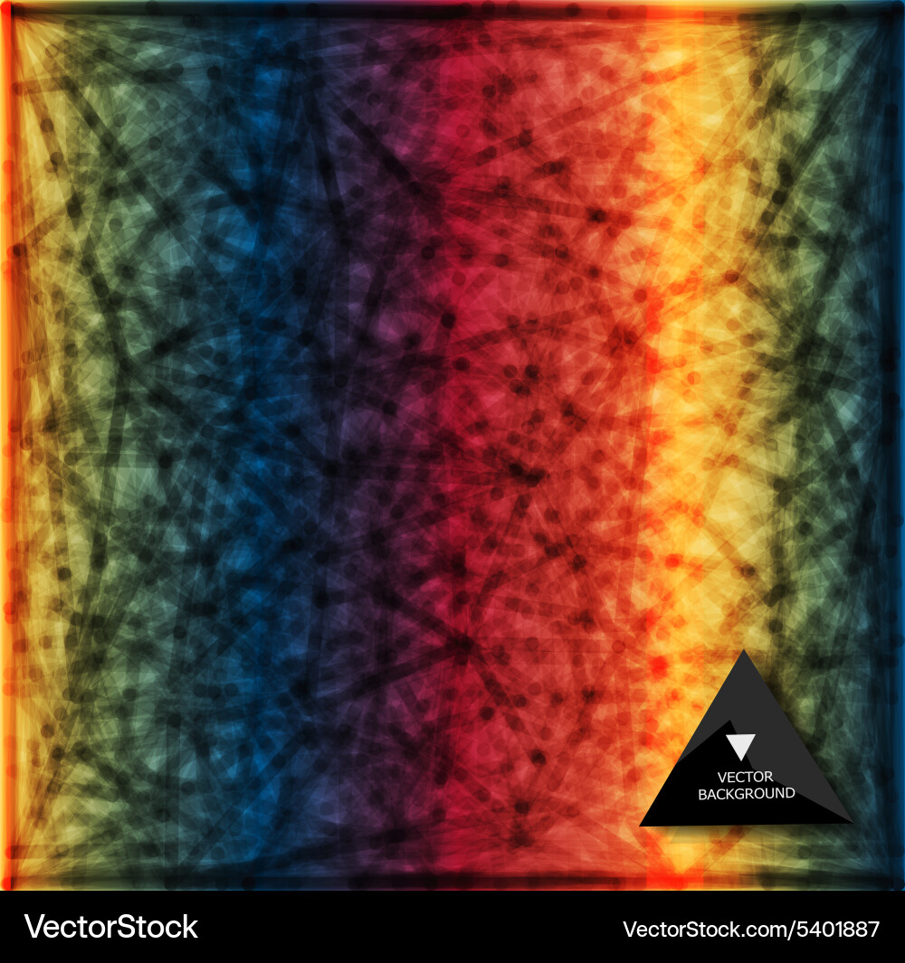 Abstract rainbow web background triangles vector image