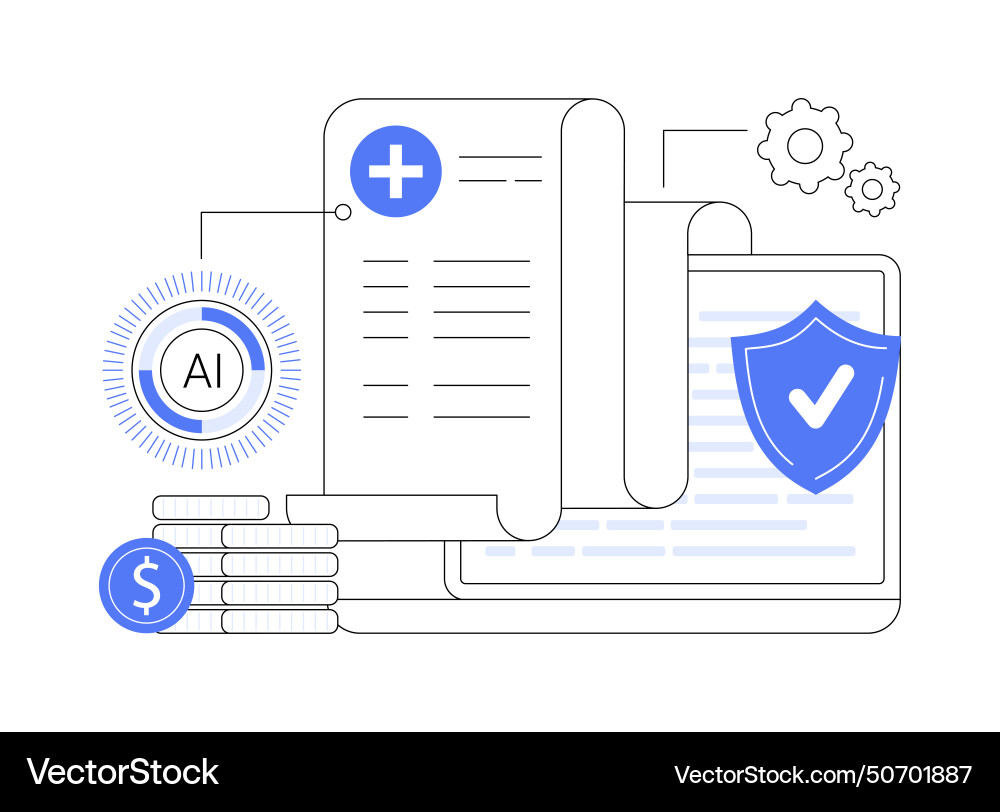 Ai-streamlined medical billing and coding abstract Ai-streamlined medical billing and coding abstract vector image