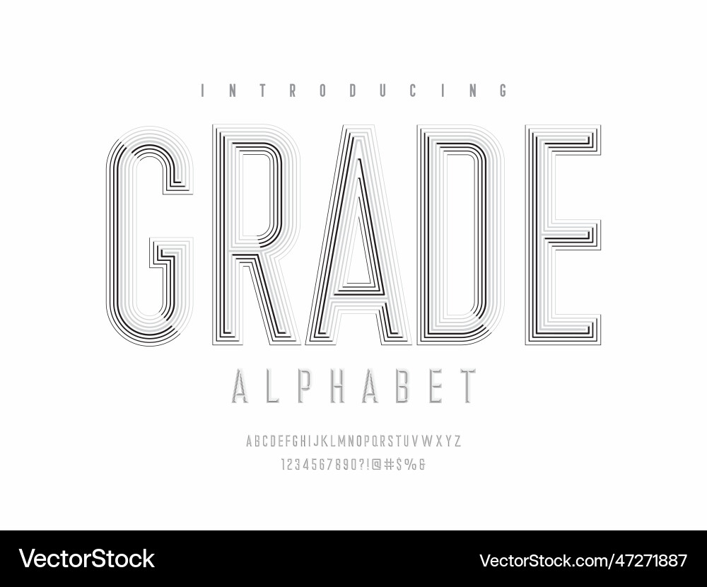 Chisel font Chisel font vector image