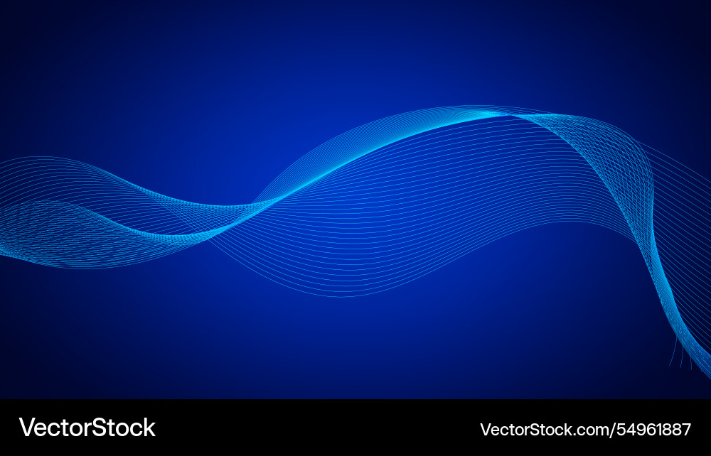 Curved lines form fluid wave shapes gradient vector image