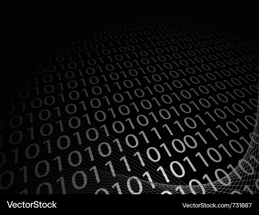 Digital Stream Binary Sequence vector image
