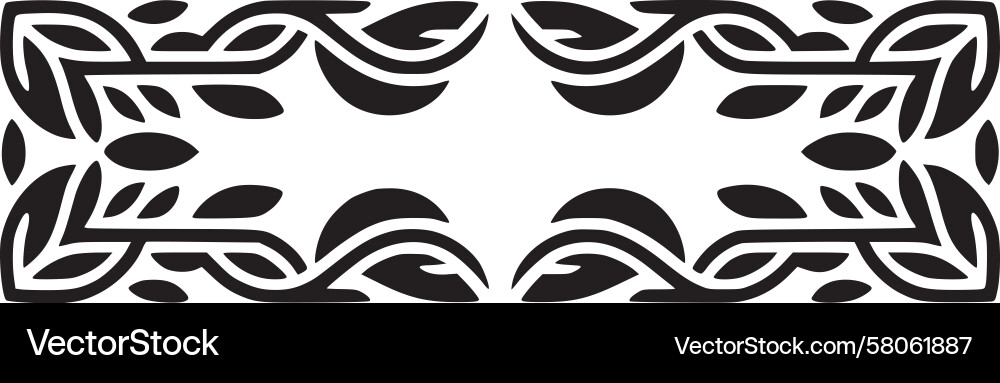 Elegant Leaf Border Pattern Vector Image