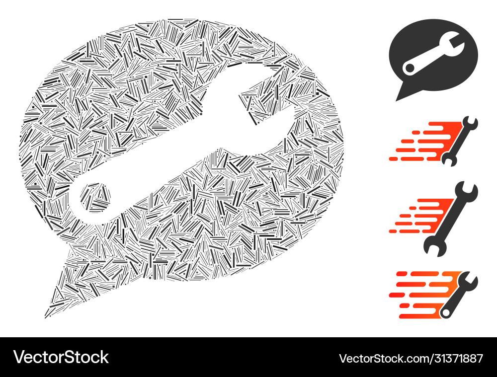 Hatch service message icon mosaic Hatch service message icon mosaic Vector Image