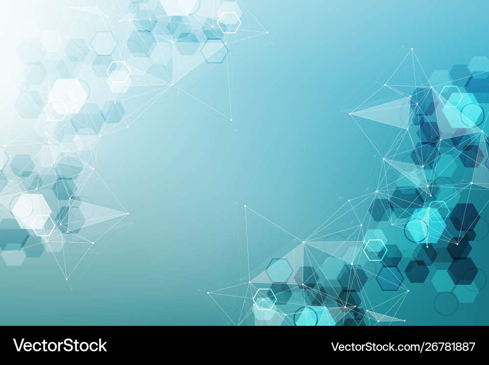 Hexagonal abstract background big data Hexagonal abstract background big data vector image