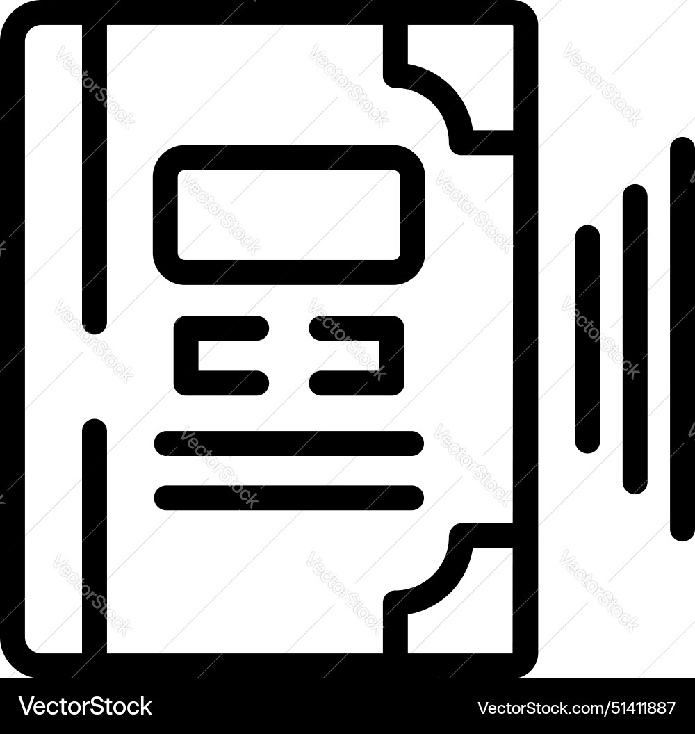 Icon of a document with text and bullet Icon of a document with text and bullet Vector Image