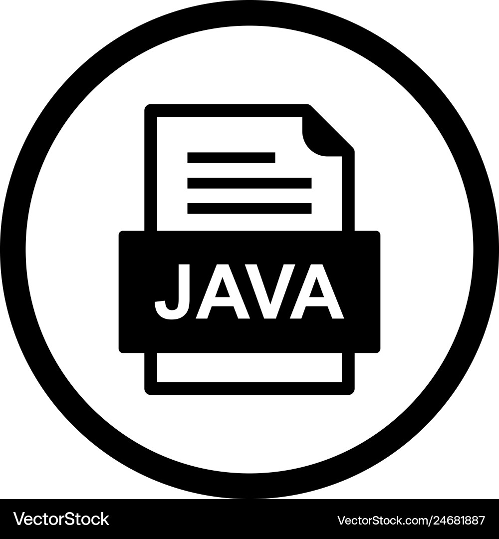 Java Datei Dokument Symbol vektorbild