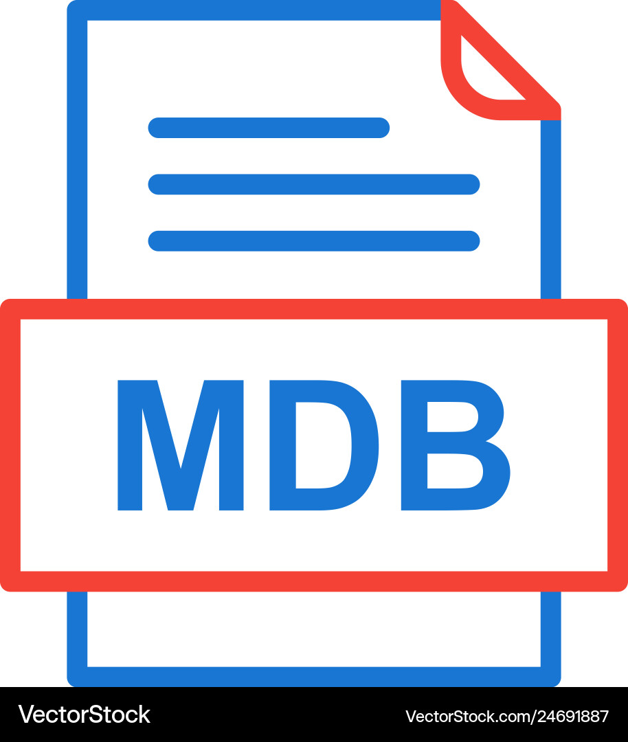 Mdb file document icon Vector Image