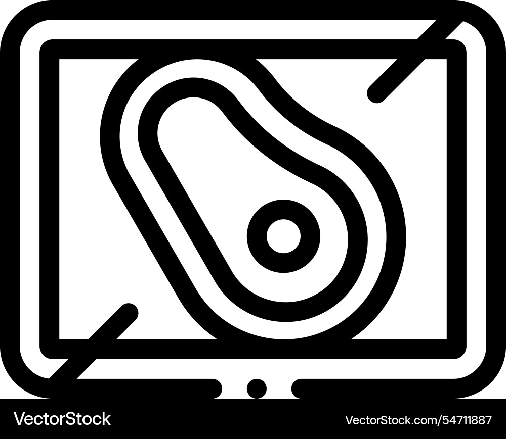 Meat icon thin linear style design isolated Meat icon thin linear style design isolated vector image