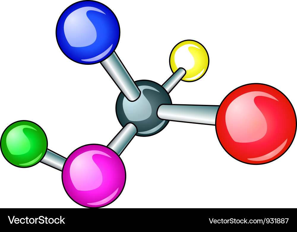 Molecular Structure Model Vector Image