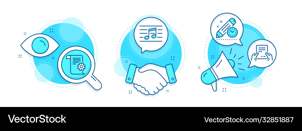 Technical documentation musical note and receive Technical documentation musical note and receive vector image