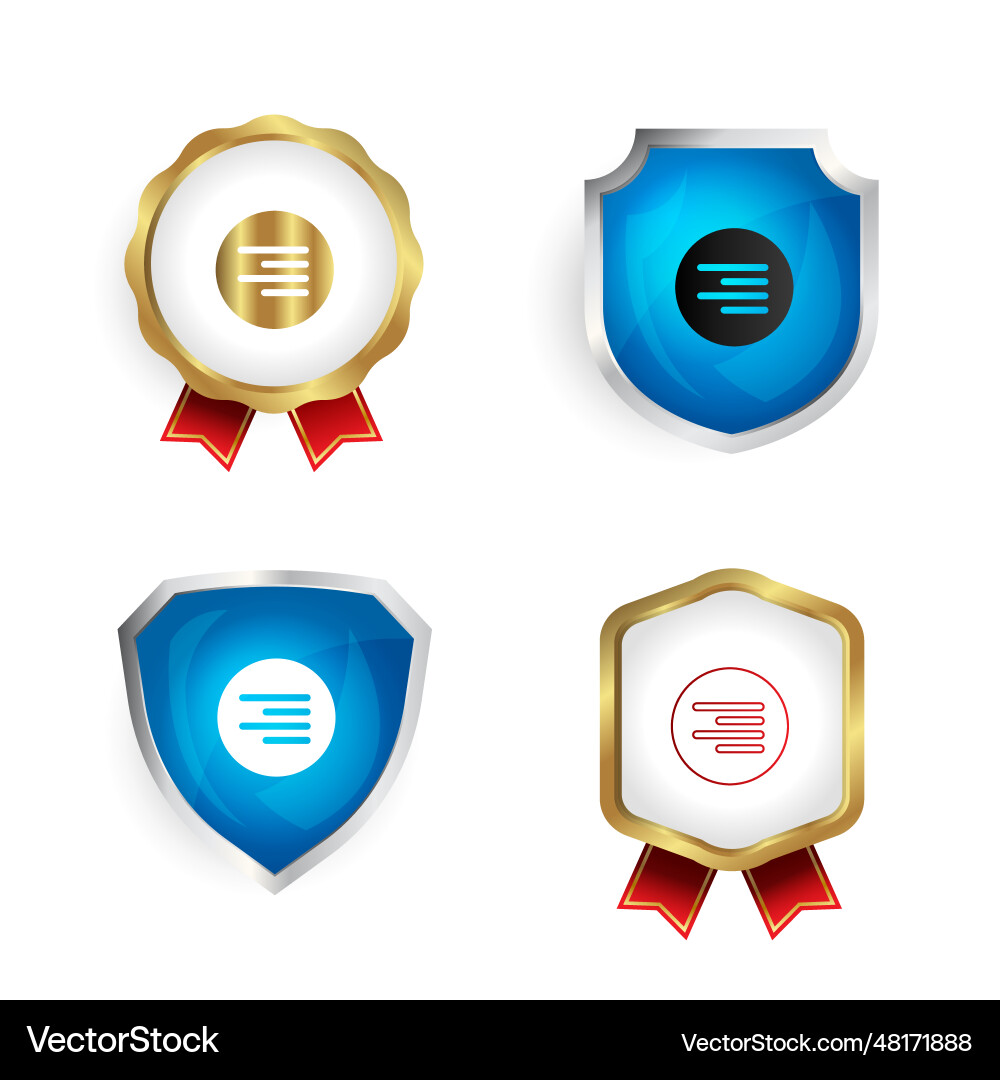 Abstract text align right badge and label Abstract text align right badge and label vector image