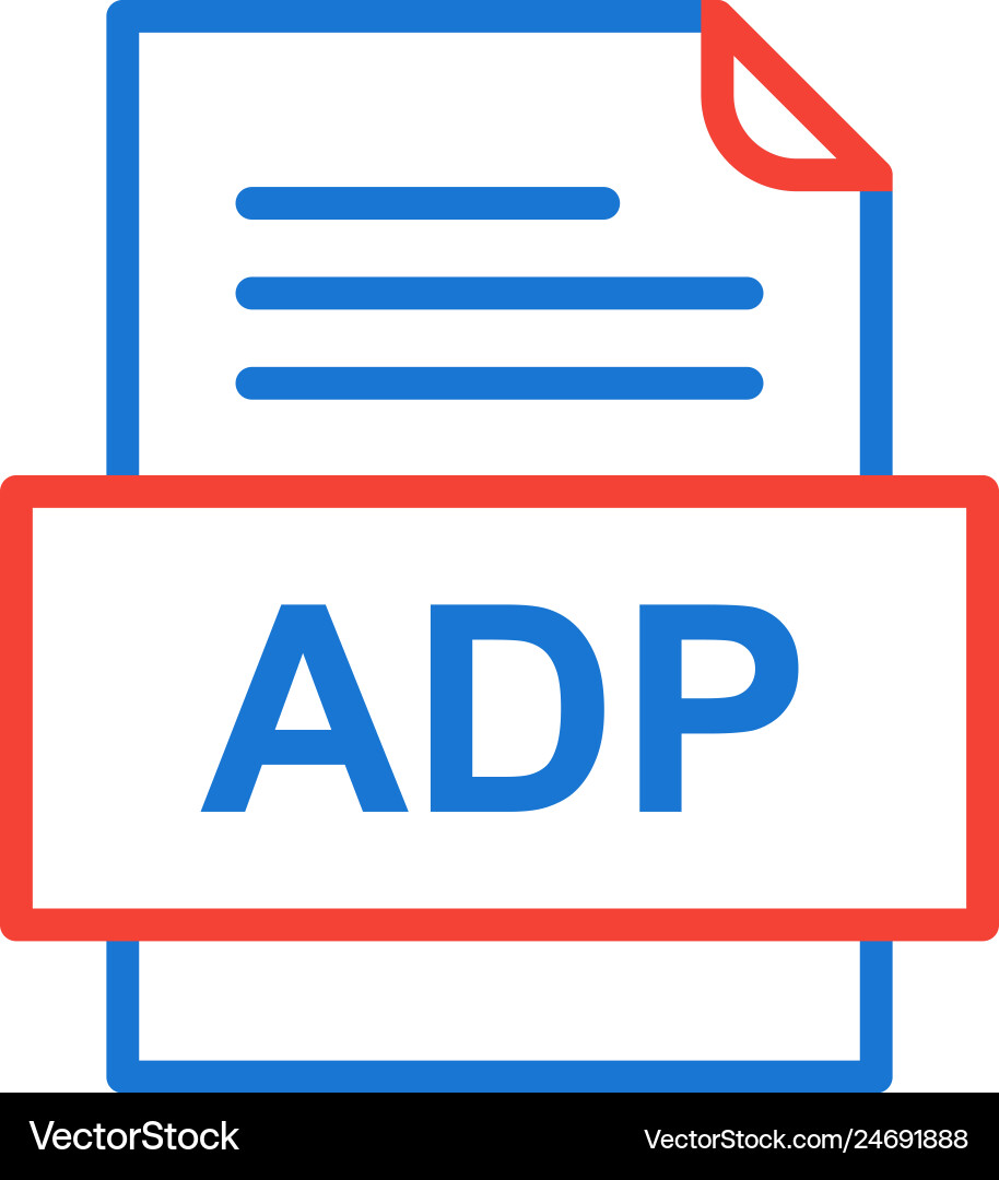 Adp file document icon Vector Image