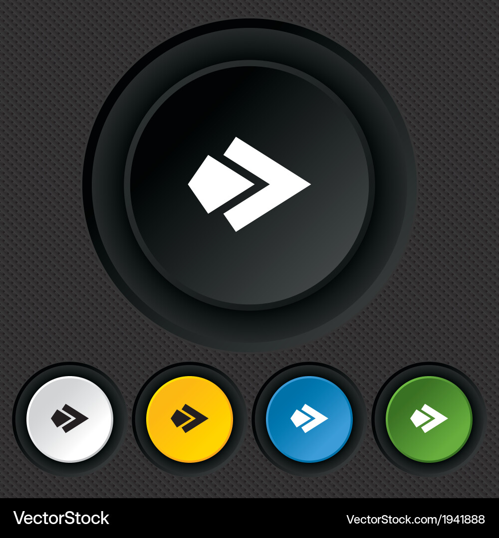 Arrow sign icon next button navigation symbol Vector Image