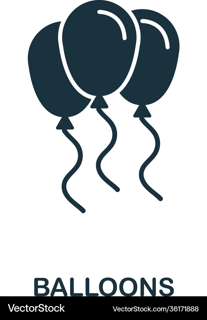 Balloons creative icon simple element Balloons creative icon simple element vector image