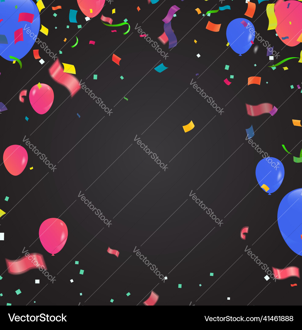 Balloons frame composition with space for your Balloons frame composition with space for your Vector Image